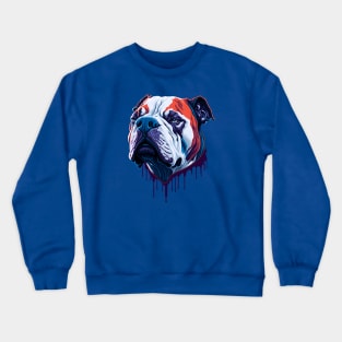 American Bulldog Ink Driiping Crewneck Sweatshirt